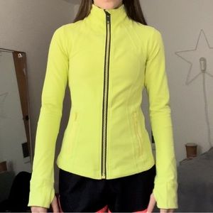 Lululemon Define jacket neon green